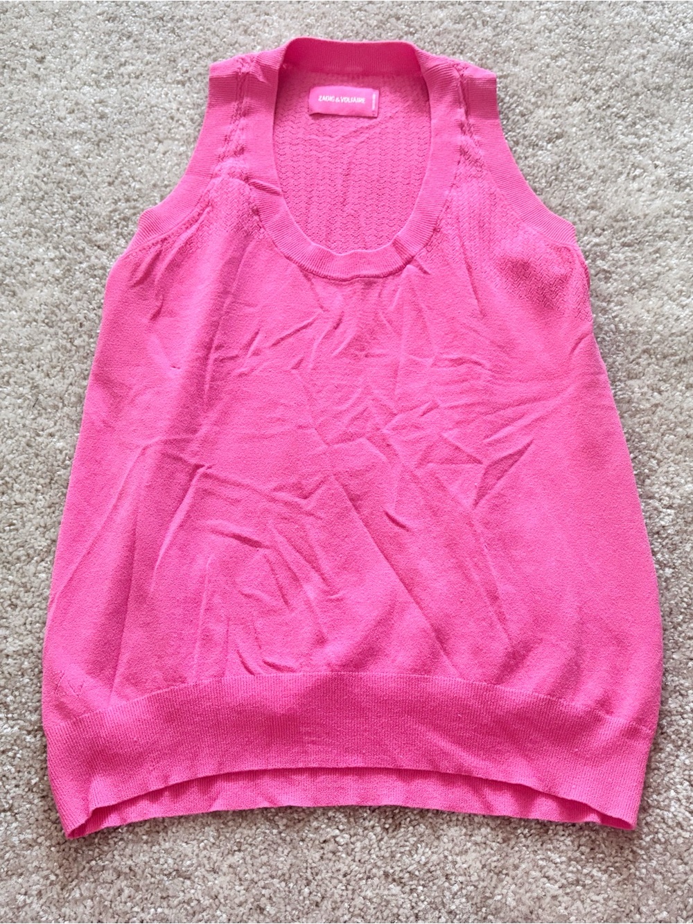 Zadig & Voltaire Knit Scoop Neck Tank